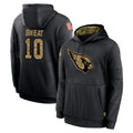 Ncoe A.Cardinals #10 Josh Sweat Player Black Salute to Service Sideline Performance Pullover Hoodies Home Game Stitched Jerseys