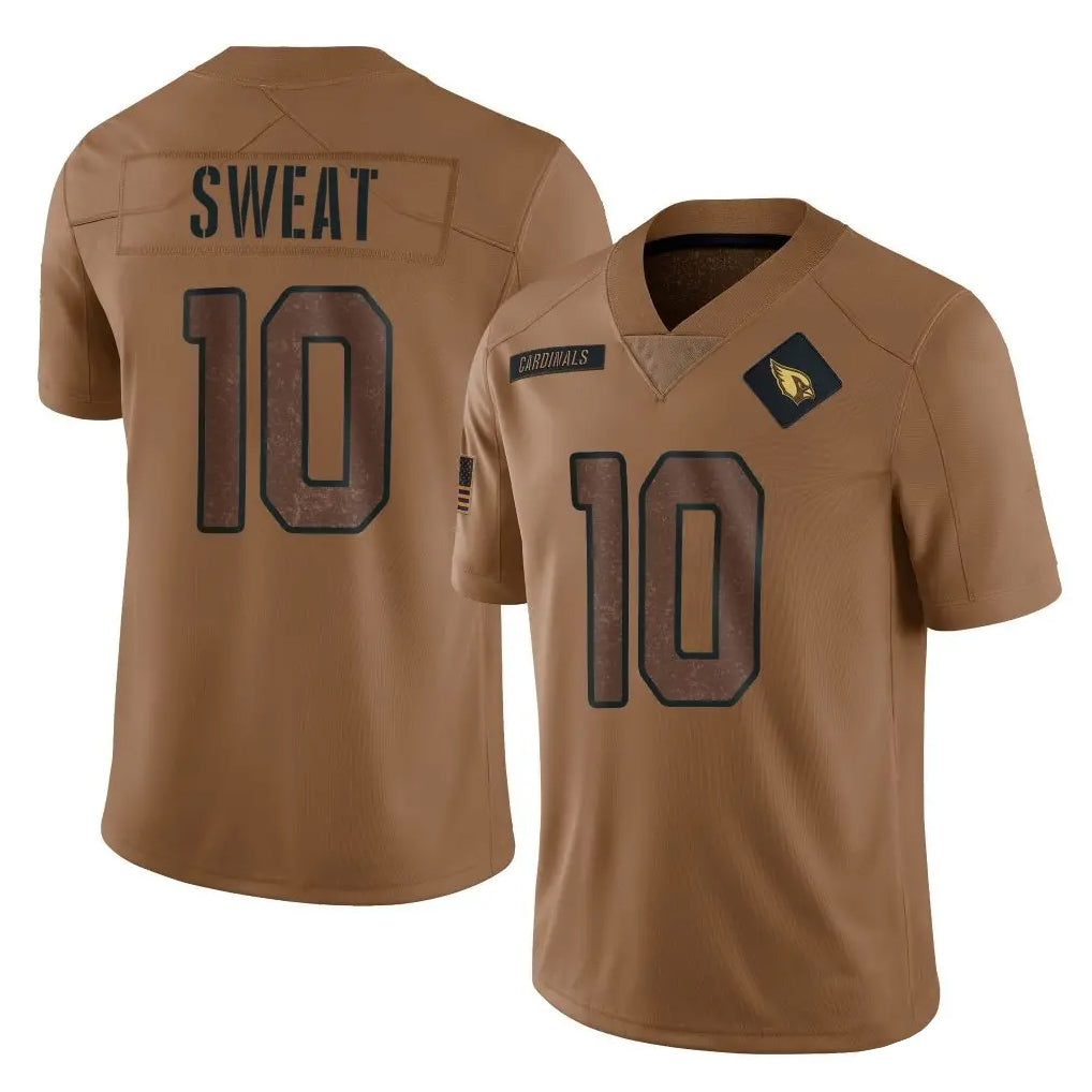 Ncoe A.Cardinals #10 Josh Sweat Player Brown Limited Salute To Service Home Game Stitched Jerseys