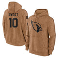 Ncoe A.Cardinals #10 Josh Sweat Player Brown Limited Salute to Service Pullover Hoodies Game Stitched Jerseys