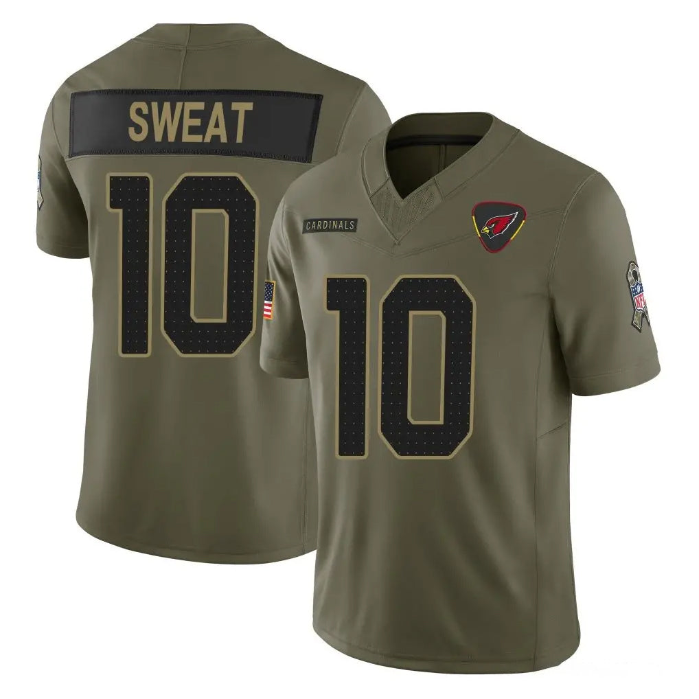 Ncoe A.Cardinals #10 Josh Sweat Player Olive 2025 Salute To Service Limited Home Game Stitched Jerseys