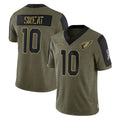 Ncoe A.Cardinals #10 Josh Sweat Player Olive Salute To Service Limited Game Stitched Jerseys