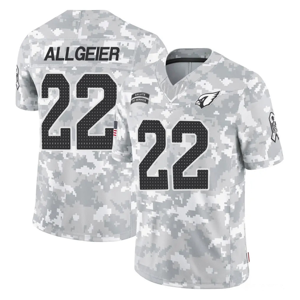 Ncoe A.Cardinals #22 Tyler Allgeier Player Arctic Camo Limited Salute To Service Home Game Stitched Jerseys