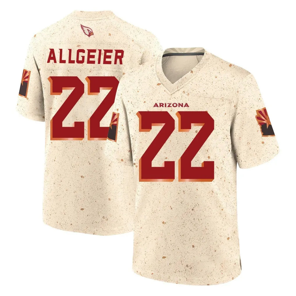 Ncoe A.Cardinals #22 Tyler Allgeier Player Cream Rivalries Collection Game Stitched Jerseys