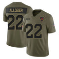 Ncoe A.Cardinals #22 Tyler Allgeier Player Olive 2025 Salute To Service Limited Home Game Stitched Jerseys