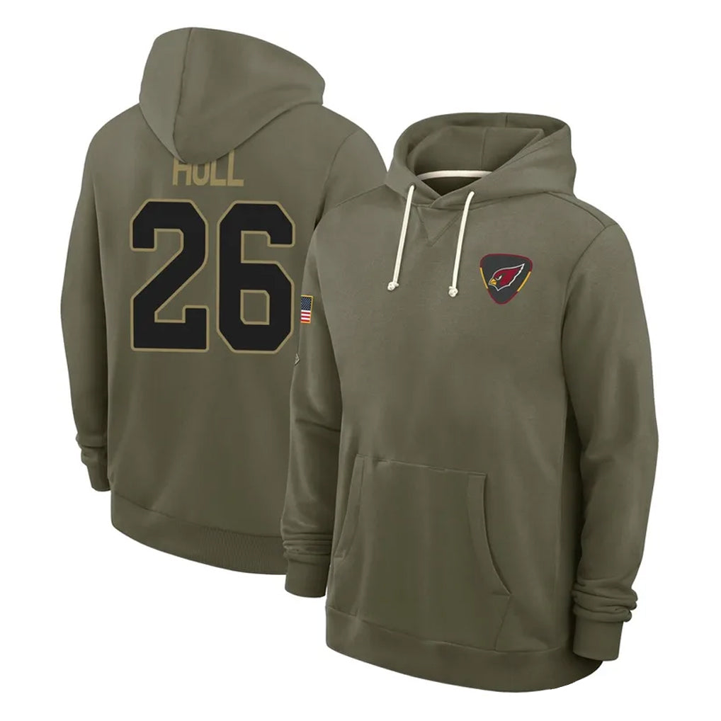 Ncoe A.Cardinals #26 Evan Hull Player Olive Salute to Service Pullover Hoodies Limited Stitched Jerseys