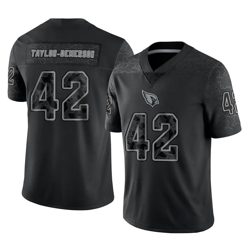 Ncoe A.Cardinals #42 Dadrion Taylor-Demerson Player Black RFLCTV Limited Home Game Stitched Jerseys