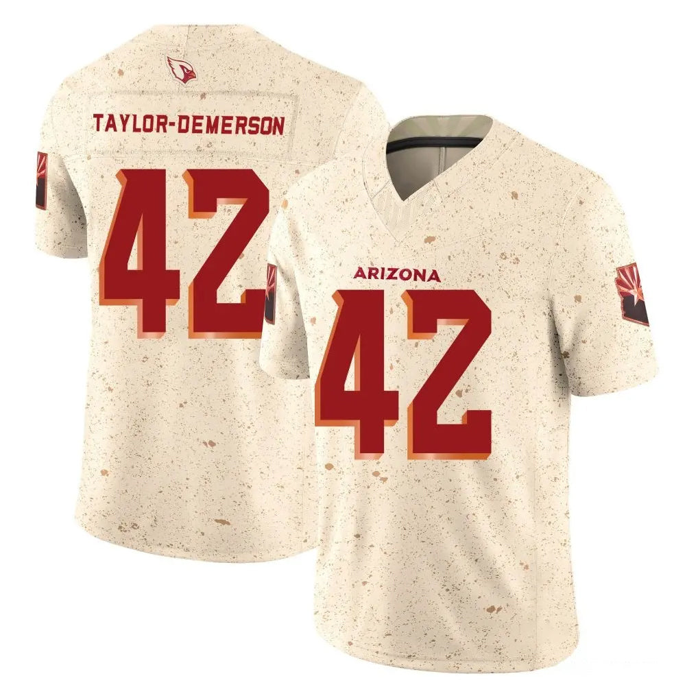 Ncoe A.Cardinals #42 Dadrion Taylor-Demerson Player Cream Rivalries Collection Vapor Limited Home Game Stitched Jerseys