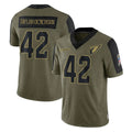 Ncoe A.Cardinals #42 Dadrion Taylor-Demerson Player Olive Salute To Service Limited Game Stitched Jerseys
