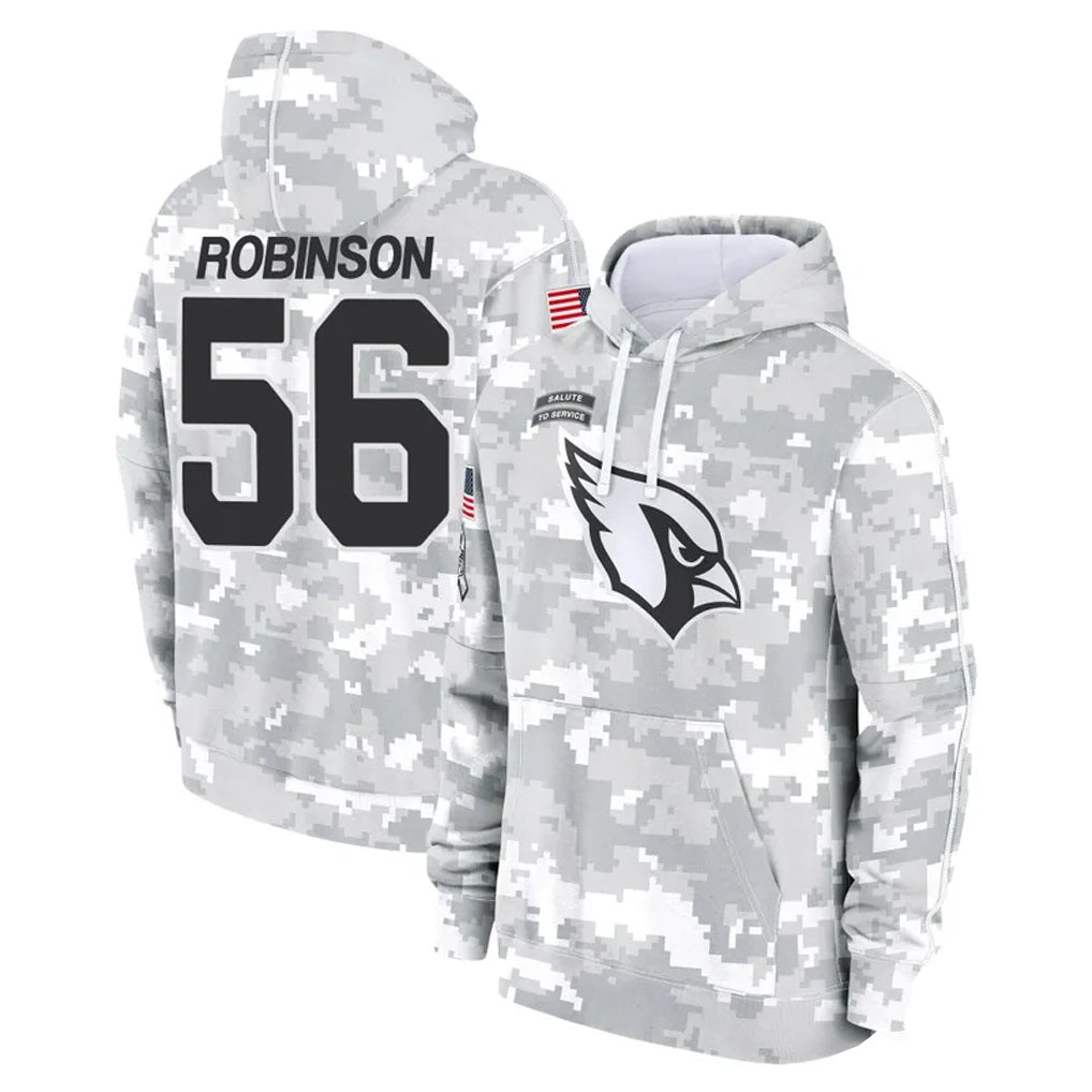 Ncoe A.Cardinals #56 Darius Robinson Player Arctic Camo Limited Salute to Service Pullover Hoodies Game Stitched Jerseys