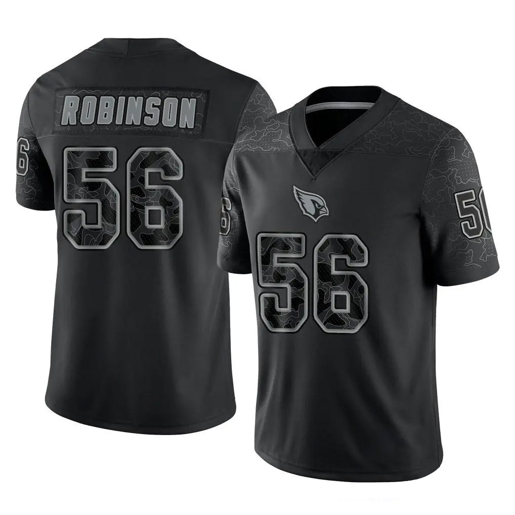 Ncoe A.Cardinals #56 Darius Robinson Player Black RFLCTV Limited Home Game Stitched Jerseys