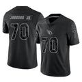 Ncoe A.Cardinals #70 Paris Johnson Jr. Player Black RFLCTV Limited Home Game Stitched Jerseys
