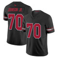 Ncoe A.Cardinals #70 Paris Johnson Jr. Player Black Vapor F.U.S.E. Limited Home Game Stitched Jerseys