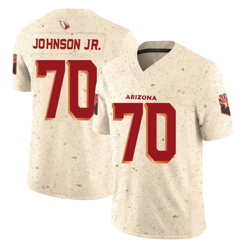 Ncoe A.Cardinals #70 Paris Johnson Jr. Player Cream Rivalries Collection Vapor Limited Home Game Stitched Jerseys