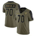 Ncoe A.Cardinals #70 Paris Johnson Jr. Player Olive Salute To Service Limited Game Stitched Jerseys