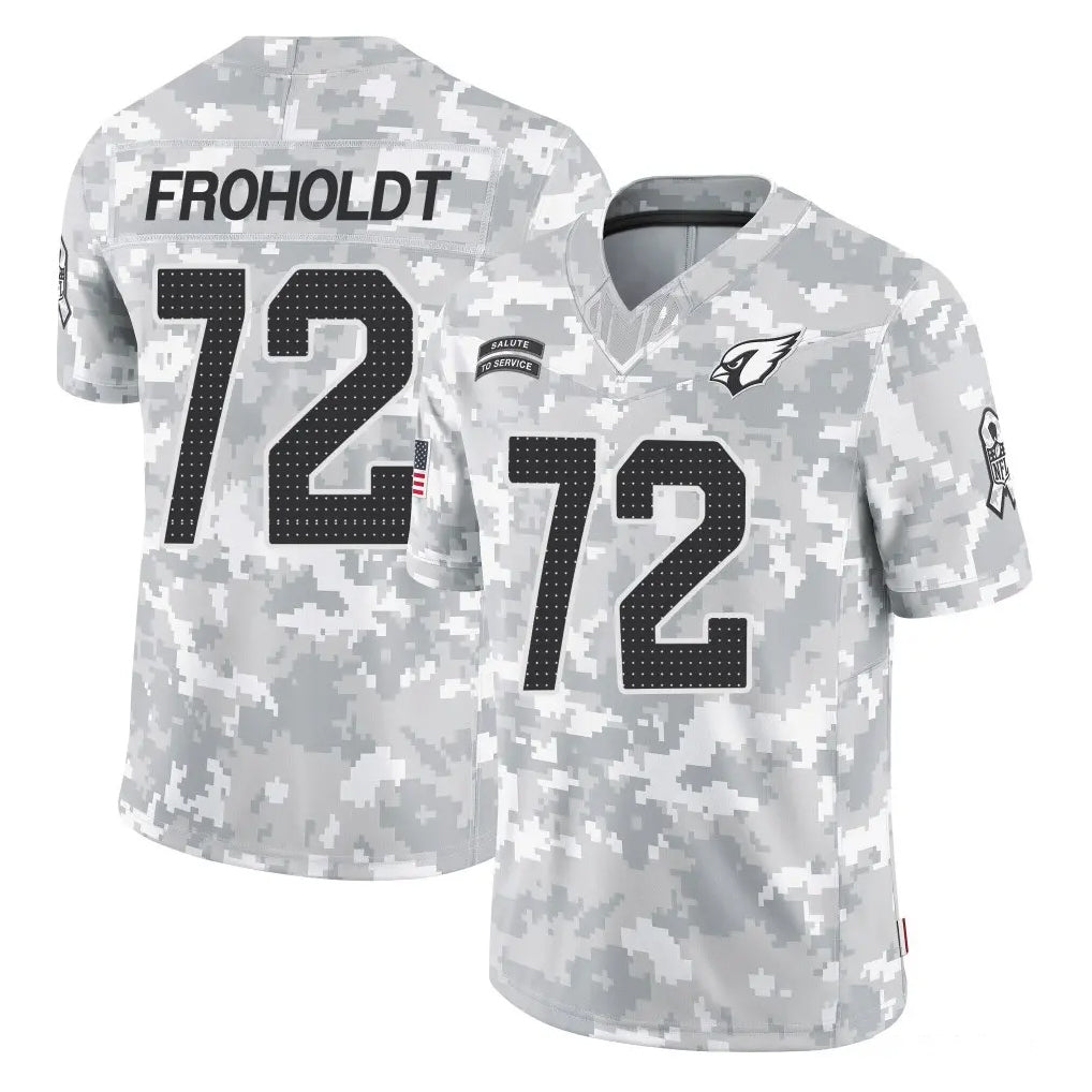 Ncoe A.Cardinals #72 Hjalte Froholdt Player Arctic Camo Limited Salute To Service Home Game Stitched Jerseys