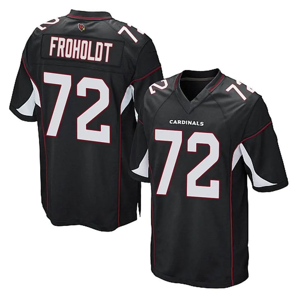 Ncoe A.Cardinals #72 Hjalte Froholdt Player Black Home Game Stitched Jerseys