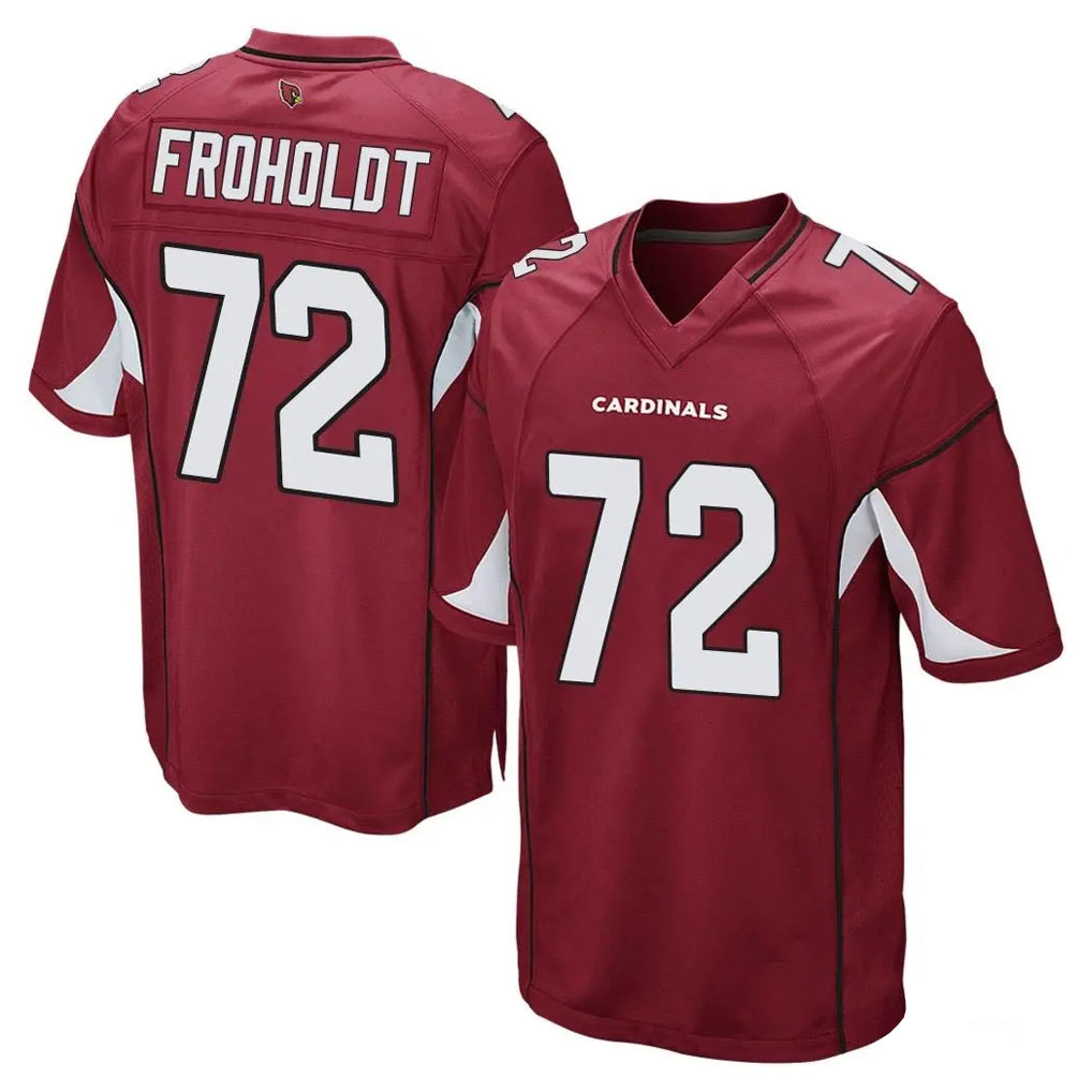 Ncoe A.Cardinals #72 Hjalte Froholdt Player Cardinal Home Game Stitched Jerseys
