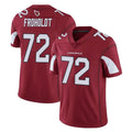 Ncoe A.Cardinals #72 Hjalte Froholdt Player Cardinal Vapor Limited Home Game  Stitched Jerseys