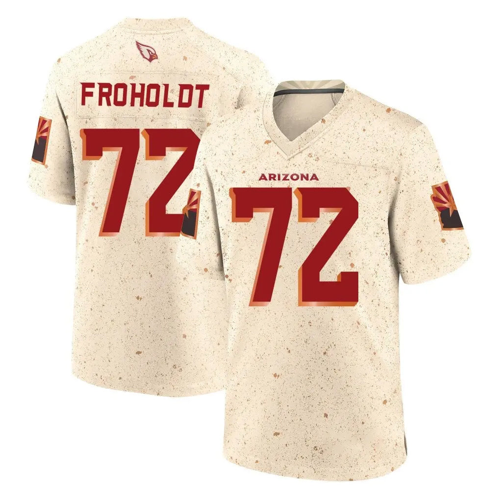 Ncoe A.Cardinals #72 Hjalte Froholdt Player Cream Rivalries Collection Game Stitched Jerseys