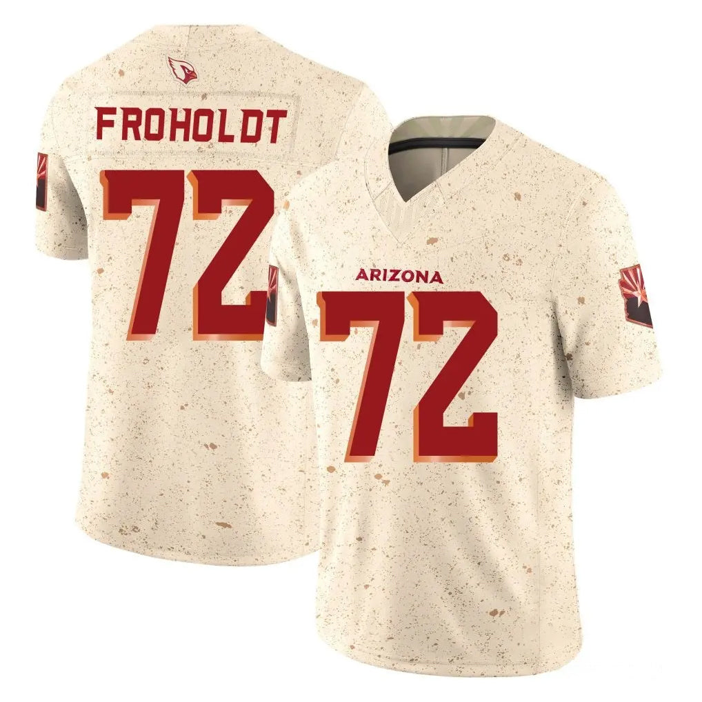 Ncoe A.Cardinals #72 Hjalte Froholdt Player Cream Rivalries Collection Vapor Limited Home Game Stitched Jerseys