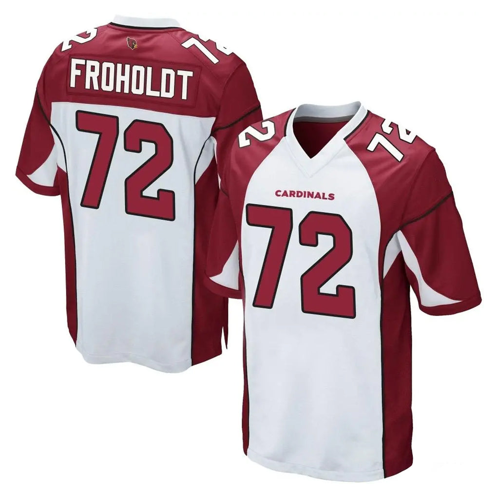 Ncoe A.Cardinals #72 Hjalte Froholdt Player White Cardinal Home Game Stitched Jerseys