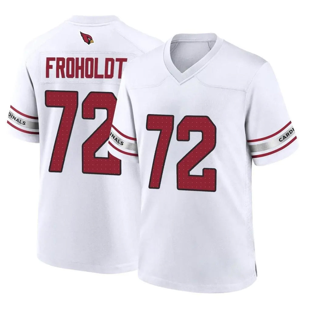 Ncoe A.Cardinals #72 Hjalte Froholdt Player White Home Game Stitched Jerseys