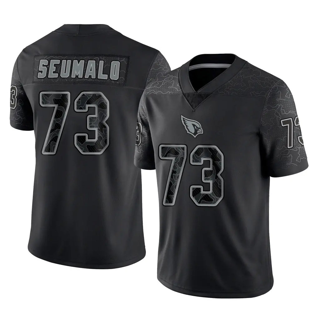 Ncoe A.Cardinals #73 Isaac Seumalo Player Black RFLCTV Limited Home Game Stitched Jerseys