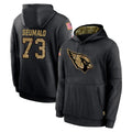 Ncoe A.Cardinals #73 Isaac Seumalo Player Black Salute to Service Sideline Performance Pullover Hoodies Home Game Stitched Jerseys