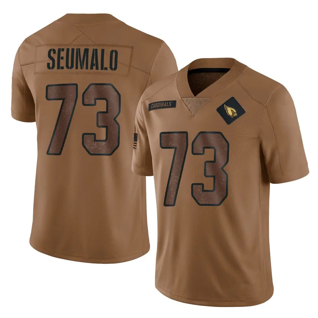 Ncoe A.Cardinals #73 Isaac Seumalo Player Brown Limited Salute To Service Home Game Stitched Jerseys