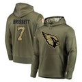 Ncoe A.Cardinals #7 Jacoby Brissett Player Olive Salute to Service Pullover Hoodie Home Game Stitched Jerseys