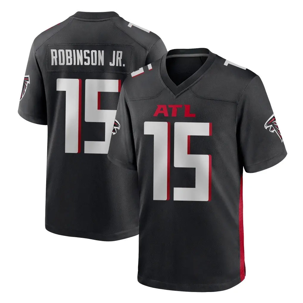 Ncoe A.Falcons #15 Brian Robinson Player Black Home Game Stitched Jerseys