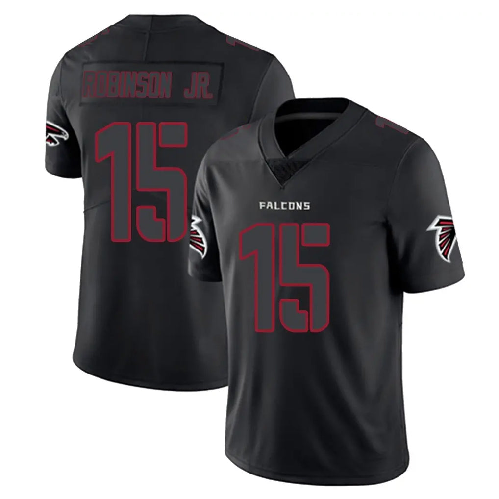 Ncoe A.Falcons #15 Brian Robinson Player Black Impact Limited Game Stitched Jerseys