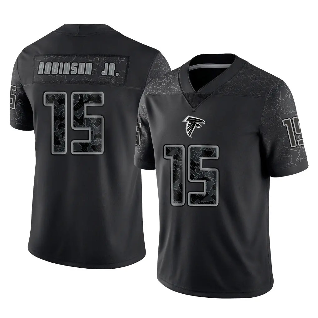 Ncoe A.Falcons #15 Brian Robinson Player Black RFLCTV Limited Game Stitched Jerseys