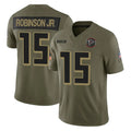 Ncoe A.Falcons #15 Brian Robinson Player Olive Salute To Service Limited Home Game Stitched Jerseys