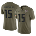 Ncoe A.Falcons #15 Brian Robinson Player Olive Salute To Service Limited Stitched Jerseys