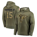 Ncoe A.Falcons #15 Brian Robinson Player Olive Salute to Service Hoodies Stitched Jerseys