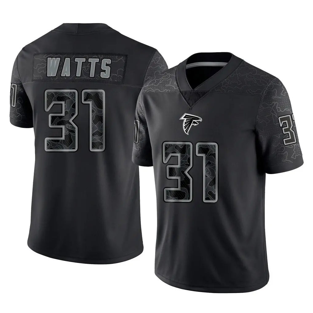 Ncoe A.Falcons #31 Xavier Watts Player Black RFLCTV Limited Game Stitched Jerseys