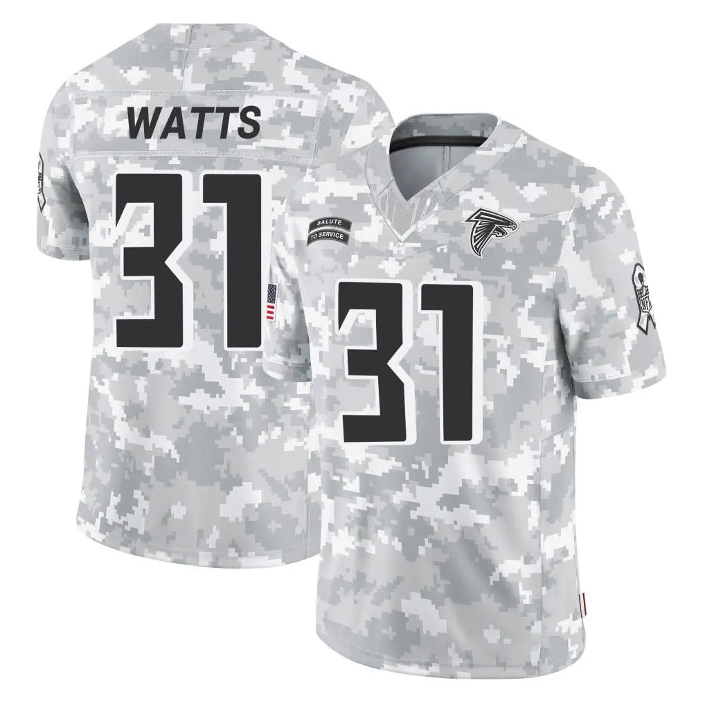 Ncoe A.Falcons #31 Xavier Watts Player Camo Salute to Service Limited Stitched Jerseys