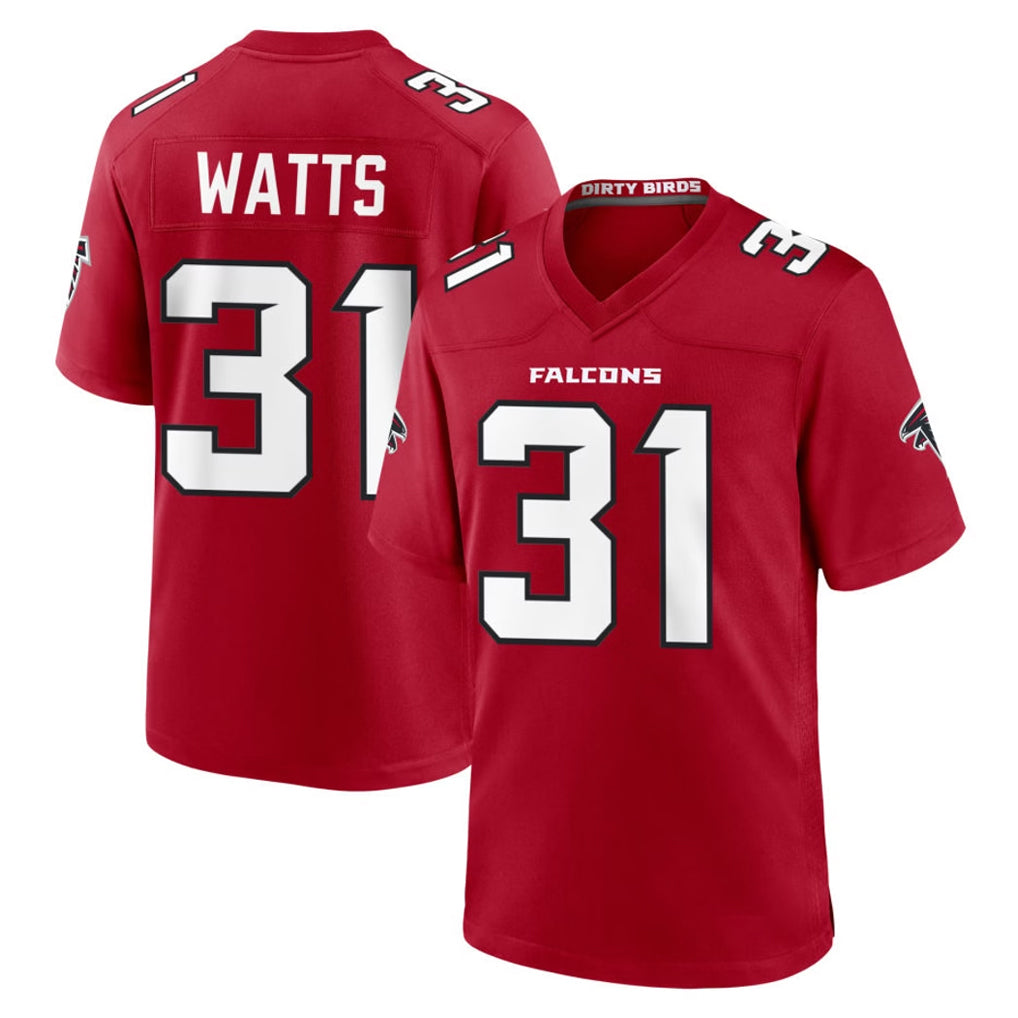 Ncoe A.Falcons #31 Xavier Watts Player Red Team Color Home Game Stitched Jerseys