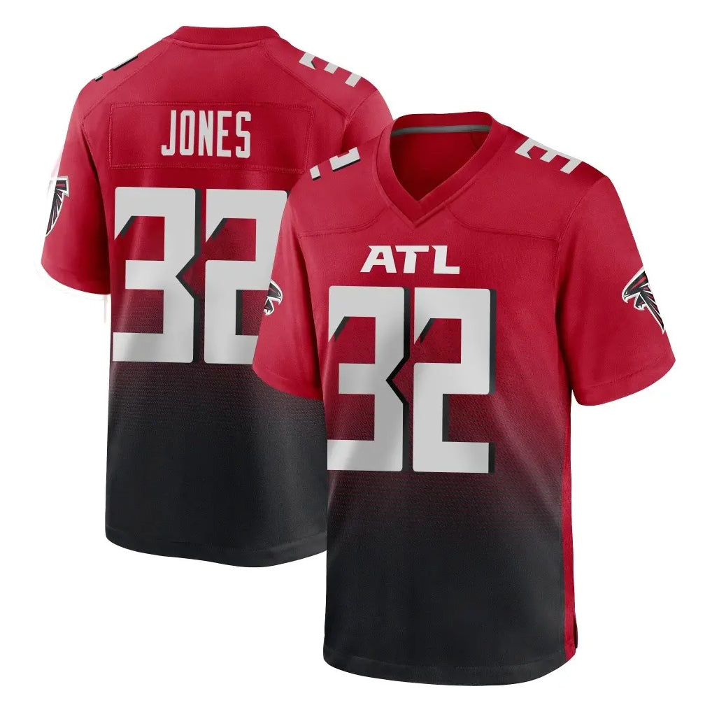 Ncoe A.Falcons #32 Cash Jones Player Red Home Game Stitched Jerseys
