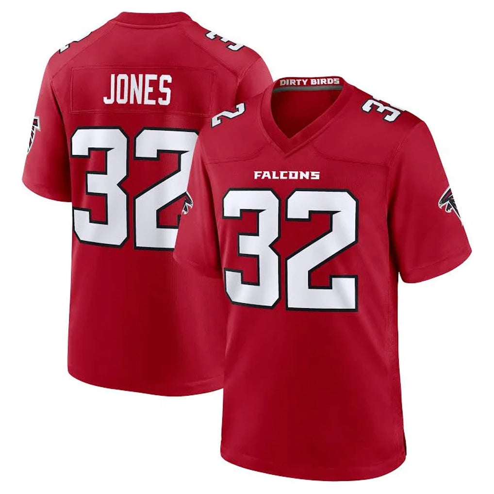 Ncoe A.Falcons #32 Cash Jones Player Red Team Color Home Game Stitched Jerseys