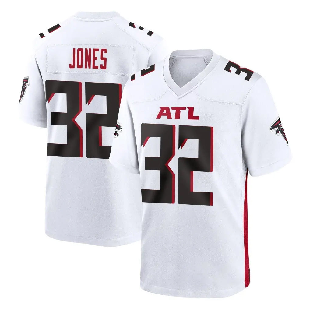 Ncoe A.Falcons #32 Cash Jones Player White Home Game Stitched Jerseys