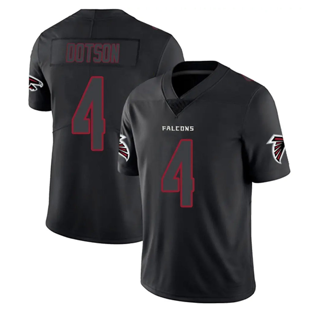 Ncoe A.Falcons #4 Jahan Dotson Player Black Impact Limited Game Stitched Jerseys