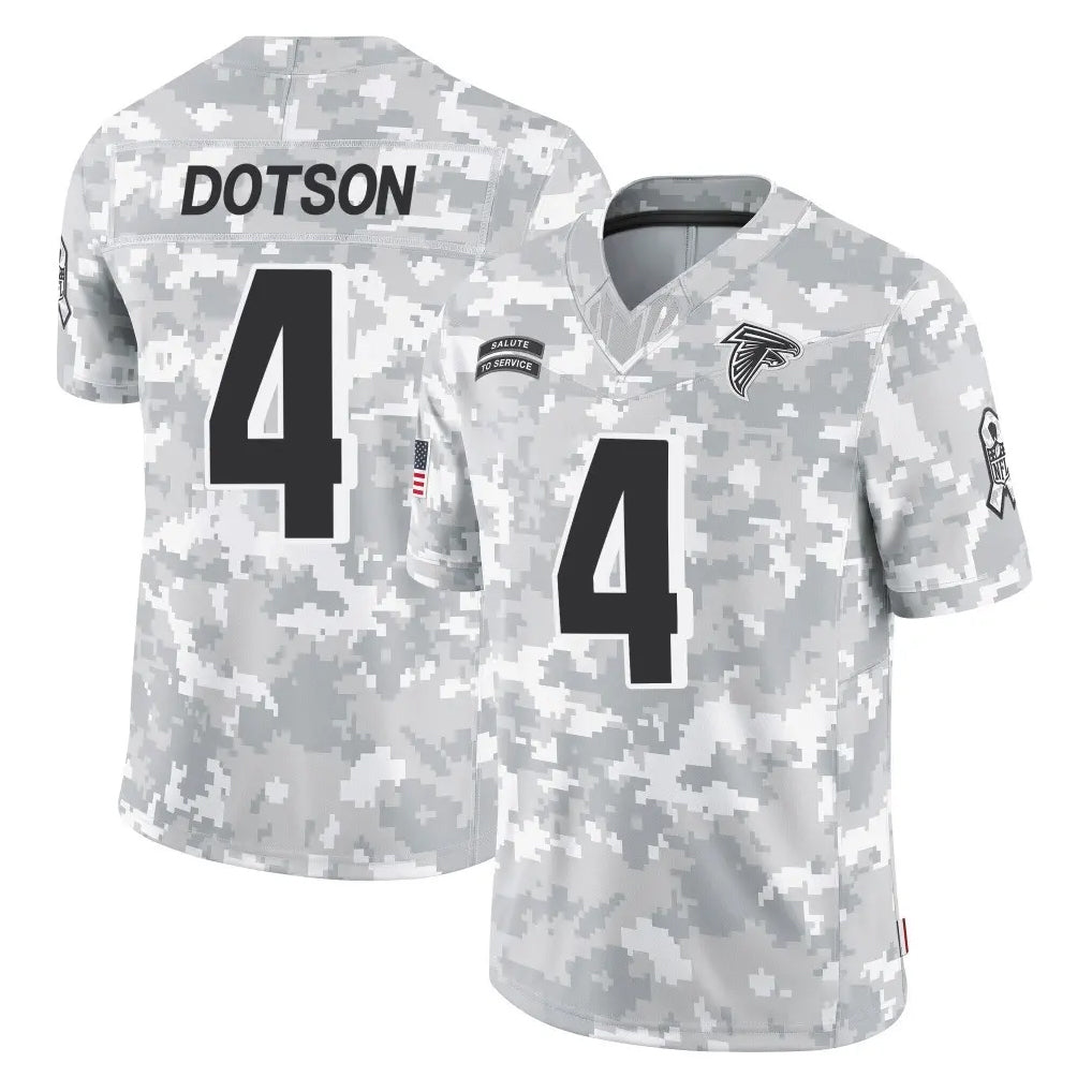 Ncoe A.Falcons #4 Jahan Dotson Player Camo Salute to Service Limited Stitched Jerseys