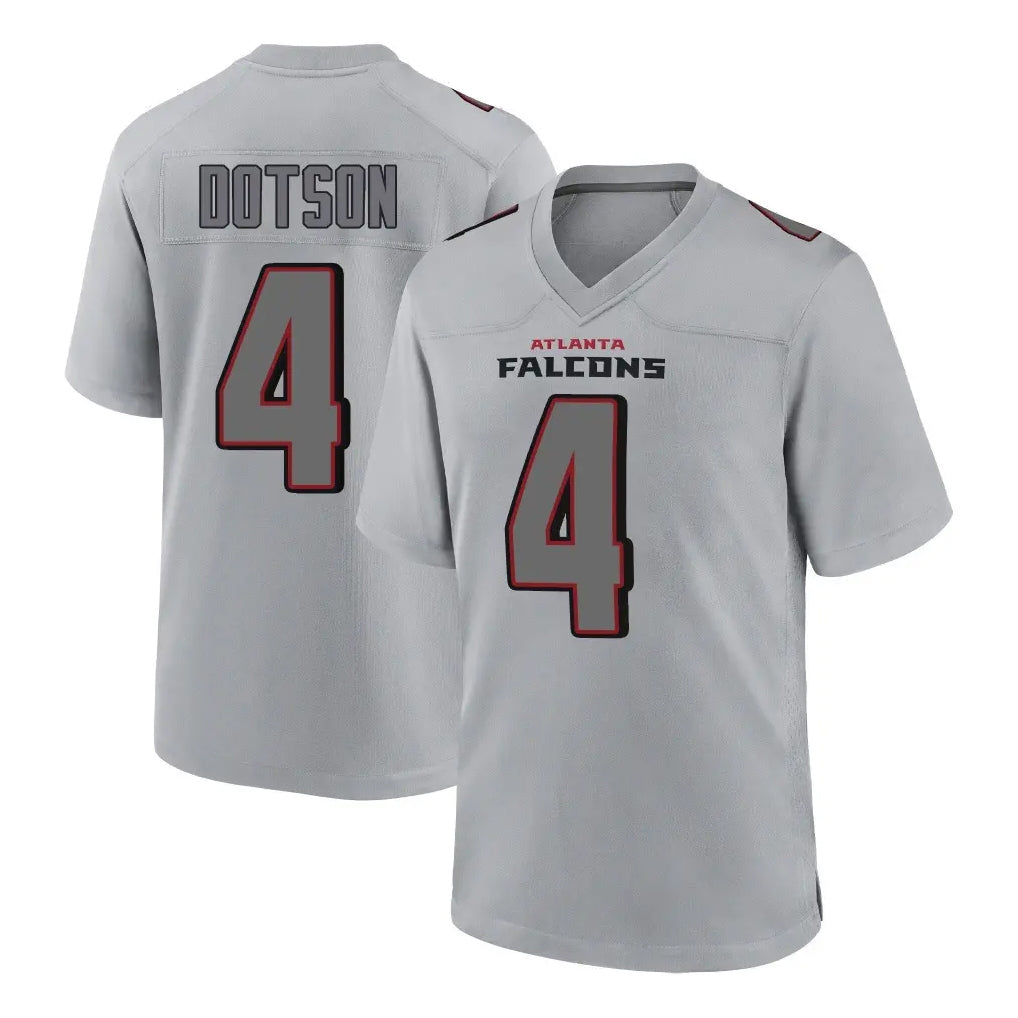 Ncoe A.Falcons #4 Jahan Dotson Player Gray Fashion Home Game Stitched Jerseys