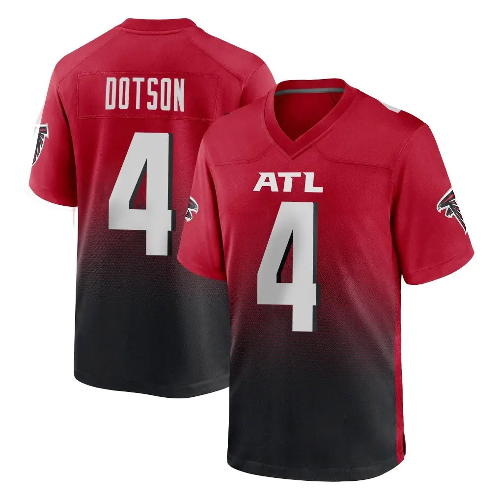Ncoe A.Falcons #4 Jahan Dotson Player Red Home Game Stitched Jerseys