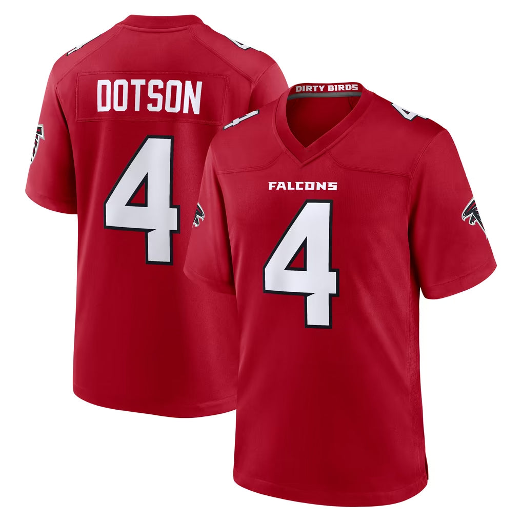 Ncoe A.Falcons #4 Jahan Dotson Player Red Team Color Home Game Stitched Jerseys