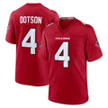 Ncoe A.Falcons #4 Jahan Dotson Player Red Team Color Home Game Stitched Jerseys
