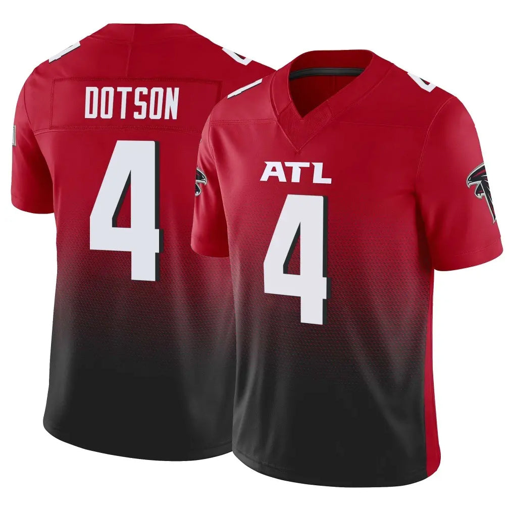 Ncoe A.Falcons #4 Jahan Dotson Player Red Vapor F.U.S.E. Limited Home Game Stitched Jerseys