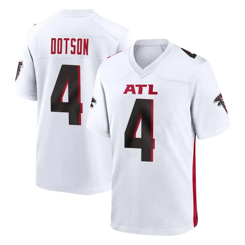Ncoe A.Falcons #4 Jahan Dotson Player White Home Game Stitched Jerseys
